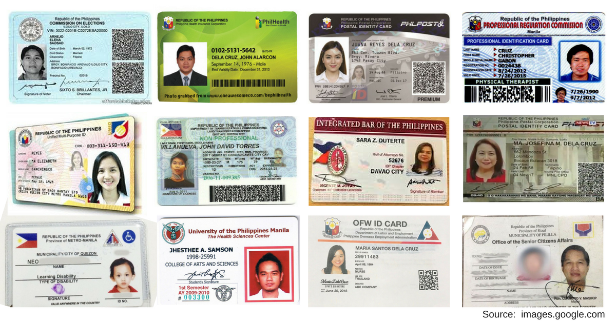 List of Valid IDs in the Philippines Government PH